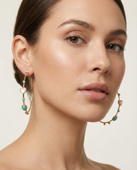Hoop Earrings Turquoise