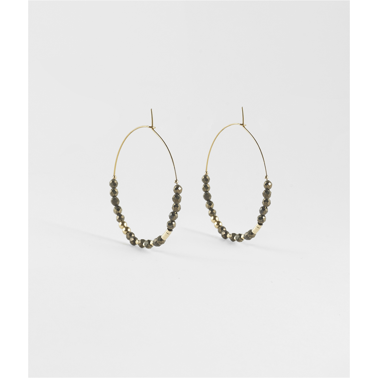 Favela Earrings in Pyrite