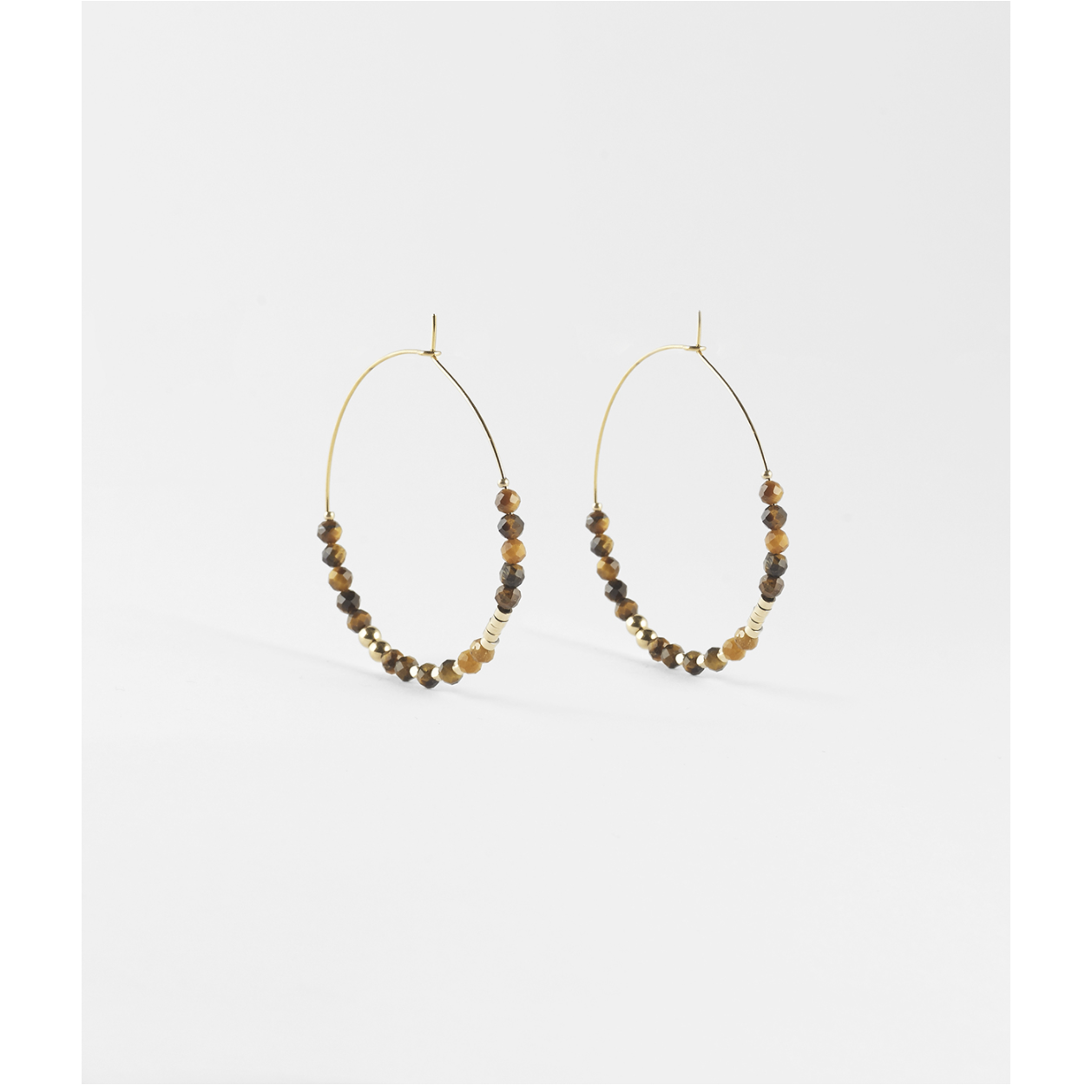 Favela Earrings in Tiger's eye