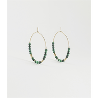 Favela Earrings in Malachite
